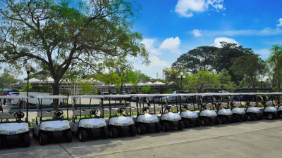 The RG Salaya’s well maintained Golf cart fleet – all ready to serve enthusiastic golfers during their round of golf