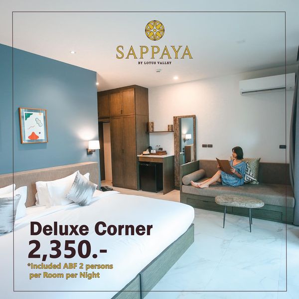 1 person furniture bedroom and SAPPAYA BY LOTUS VALLEY Deluxe Corner 2 350 Included ABF 2 persons per Room per Night