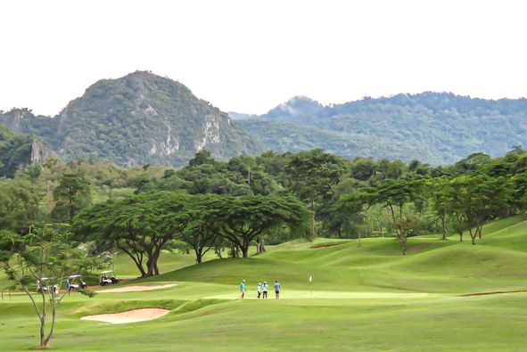 Bangpakong Riverside Country Club nbsp 4 people people golfing and golf course