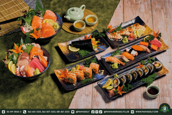 Panya Indra Golf Club nbsp sushi sashimi and text