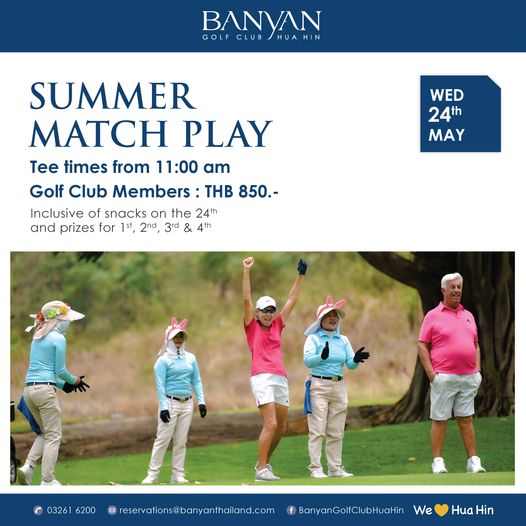 Banyan Golf Club Hua Hin 5 people people golfing and text