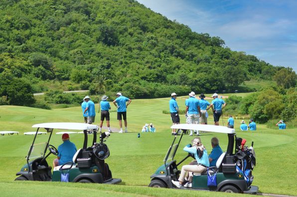 Banyan Golf Club Hua Hin 14 people people golfing golf cart and golf course