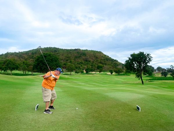 Banyan Golf Club Hua Hin 1 person golfing and golf course