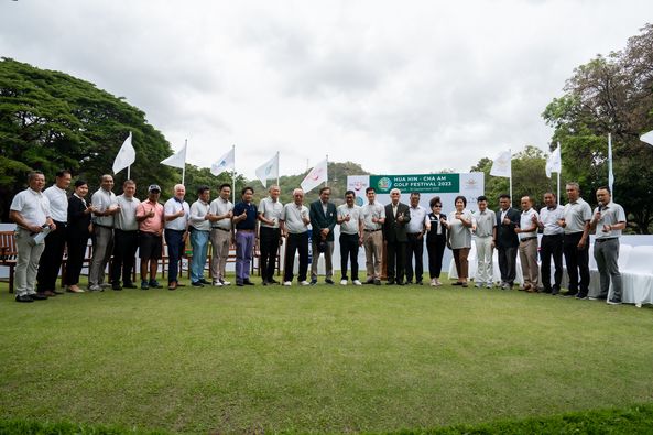 Royal Hua Hin Golf Course 15 people people golfing and text