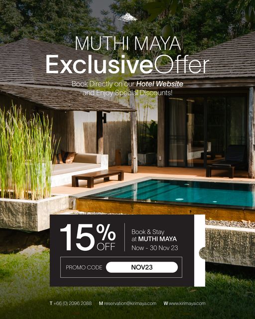 Kirimaya Khao Yai nbsp MUTHI MAYA ExclusiveOffer Book Directly on our Hotel Website and Enjoy Special Discounts Book Stay at MUTH MAYA Now 30 Nov 23 15 OFF PROMOCODE NOV23 T 66 0 20962088 reservation kirimaya com www kir maya com