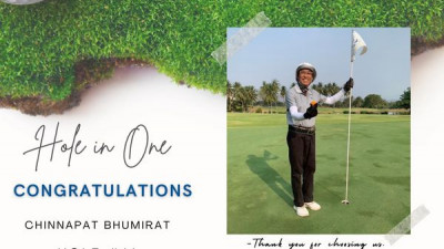 Big Congratulations to 𝗗𝗿.𝗖𝗵𝗶𝗻𝗻𝗮𝗽𝗮𝘁 𝗕𝗵𝘂𝗺𝗶𝗿𝗮𝘁 on his hole-in-one on our hole 11 Par 3 from 145 yard at 𝗣𝗮𝗹𝗺 𝗛𝗶𝗹𝗹𝘀 𝗚𝗼𝗹𝗳 𝗖𝗹𝘂𝗯 &amp; 𝗥𝗲𝘀𝗶𝗱𝗲𝗻𝗰𝗲.