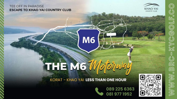 Khao Yai Country Club nbsp May be a graphic of 1 person golfing map golf cart golf course and TEE OFF IN PARADISE ESCAPE TO KHAO YAI COUNTRY CLUB KHAO YAI COUNTRY CLUB M6 THE M6 Motorway KORAT KHAO YAI LESS THAN ONE HOUR 089 225 6363 081 977 1952 MMM