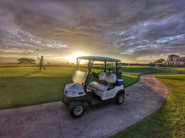 My Ozone Golf Club Khaoyai nbsp 1 person golfing golf cart golf course and twilight