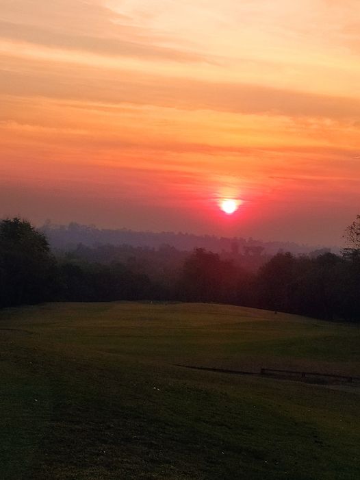 Panoramagolfclub nbsp golf course fog grass twilight horizon and nature