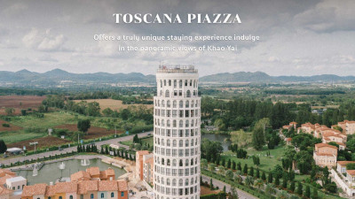 Toscana Piazza ห้องพักมุมสูงที่ทำให้คุณเห็นวิวของธรรมชาติ ได้แบบพาโนรามา  ภายในห้องออกแบบมาเพื่อการพักผ่อนอย่างแท้จริง นั่งรับประทานอาหารชมทัศนียภาพรอบตัว นอนแช่อ่างส่วนตัวคลายร้อน ที่ชั้น 16 และ 17 กับห้อง Attico Vista