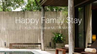 Floating on fresh water in swimming pool and bright bubbly with private jacuzzi in your own villa, let’s get away and stay with whole family, MUTHI MAYA happily offer Kids Stay Free! from now – 22 December 2022. Applies for direct booking, only.