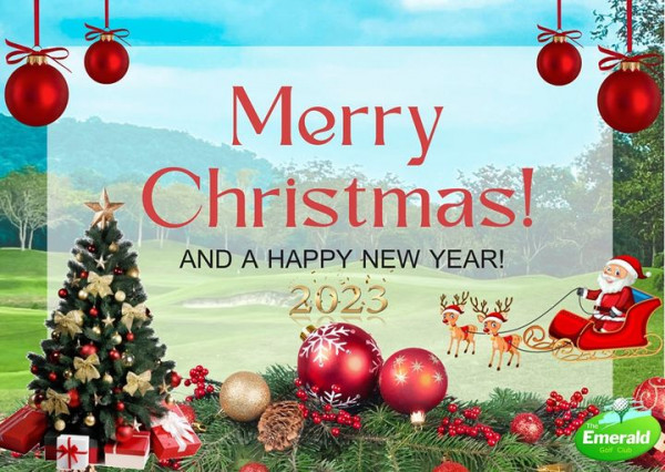 The Emerald Golf Course 2020 tree and Merry Christmas AND A HAPPY N W YEAR 2023 Emerald Golf Club