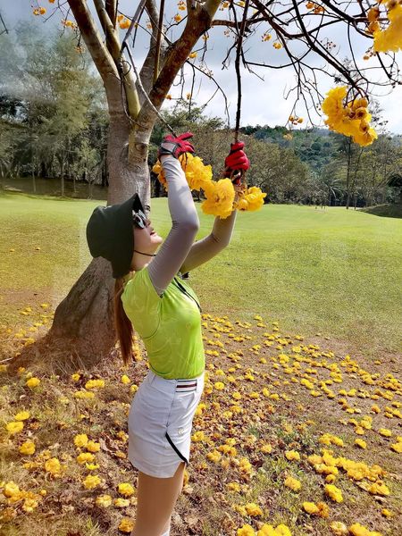 Wangjuntr Golf Park 1 person standing flower tree and outdoors