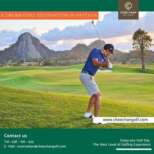 Chee Chan Golf 1 person golfing golf course and A DREAM GOLF DESTINATION IN PATTAYA CHEE CHAN OLFRESOR Contact us Tel 038 196 555 E reservation cheechangolf com www cheechangolf com EuGD Enjoy you Golf Day The Next Level of Golfing Experience