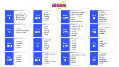 Pairing งานแข่งขันกอล์ฟ Member Cup ครั้งที่ 