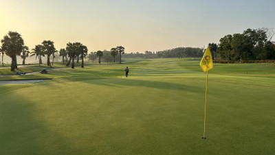 The peaceful surroundings, the sound of the club hitting the ball, and the fresh air - such a perfect way to relax and recharge. Enjoy your golf this weekend #amataspringcc #golftherapy #weekendvibe