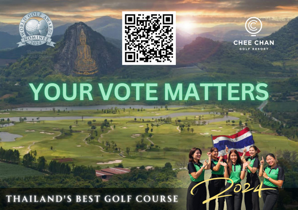 Chee Chan Golf nbsp 5 people people golfing and GOLF MTP COANO NOMINEE 2024 CHEECHAN CHEE CHAN GOLFRESORT GOLF RESORT YOUR VOTE MATTERS THAILAND S BEST GOLF COURSE DoR4 or4 2024