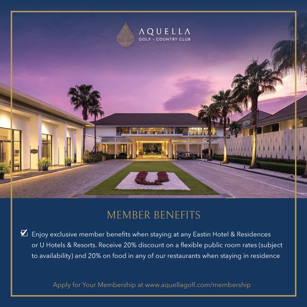 Aquella Golf amp Country Club AQUELLA GOLFUNTRYCLUB COUNTRY CLUB MEMBER BENEFITS Enjoy excl lusive member benefits when staying t at any Eastin Hotel Residences or Hotels Resorts Receive 20 discount on flexible public room rates subject su to availability and 20 on food in any our restaurants when staying residence bershi