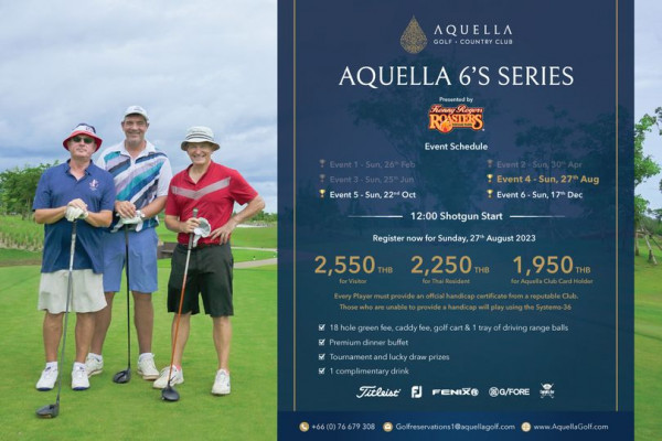 Aquella Golf amp Country Club 3 people people golfing golf course and text