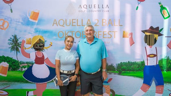 Aquella Golf amp Country Club 2 people and text