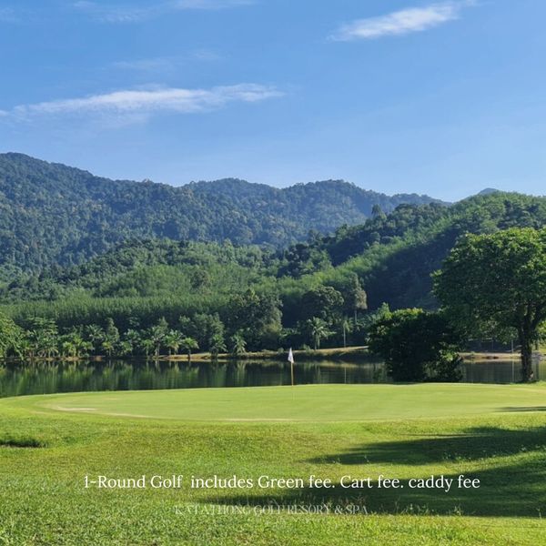 Katathong Golf Resort amp Spa nbsp golf lake golf course mountain and text