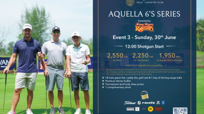 Attention all golf enthusiasts! Save the date for Event 3 of the Aquella 6's Series, presented by Kenny Rogers Roasters.